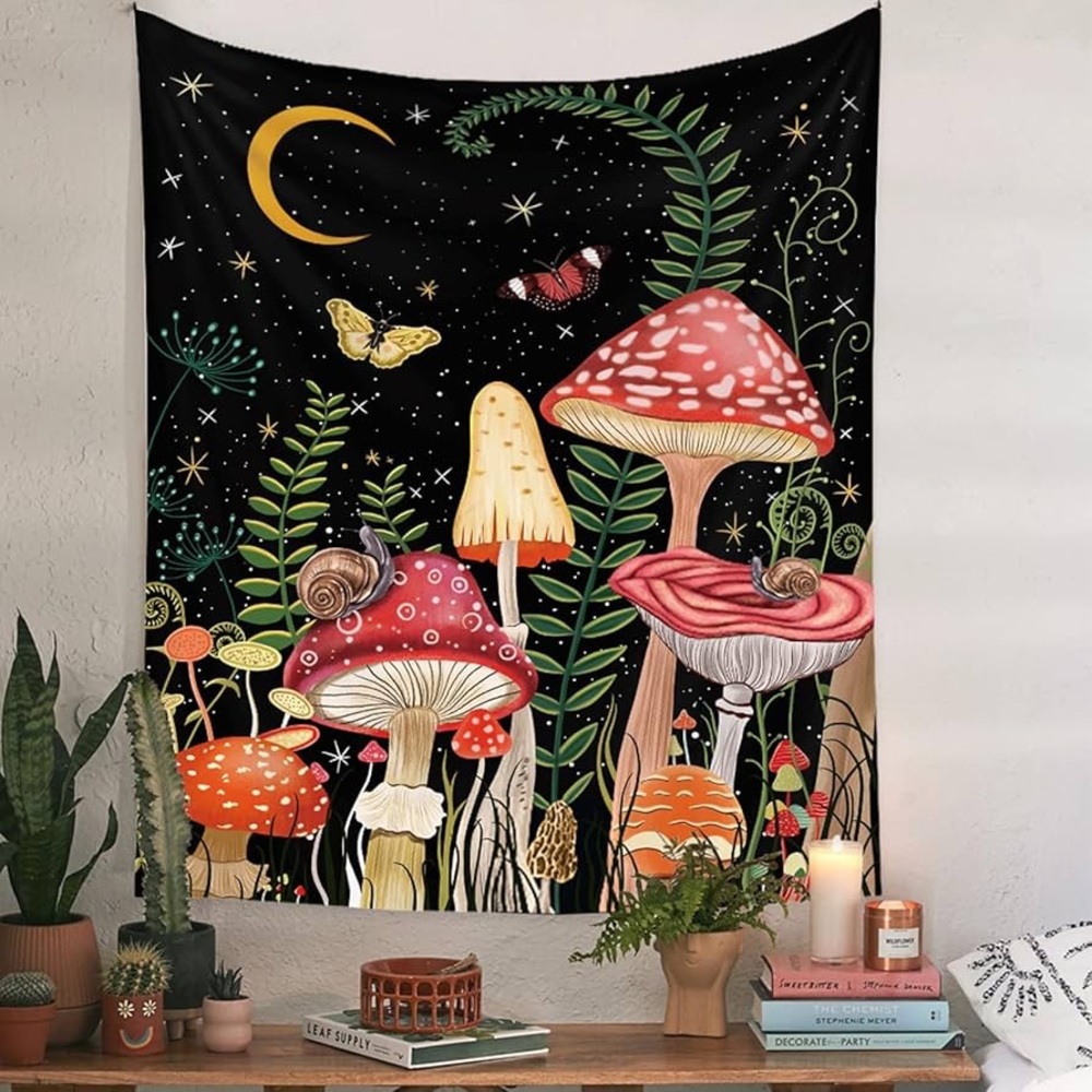 NEW Mushroom Tapestry Wall Hanging